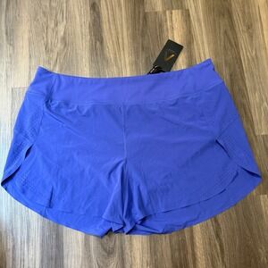 NWT Athleta Allyson Felix Run With It Shorts Blue Purple Size 3X